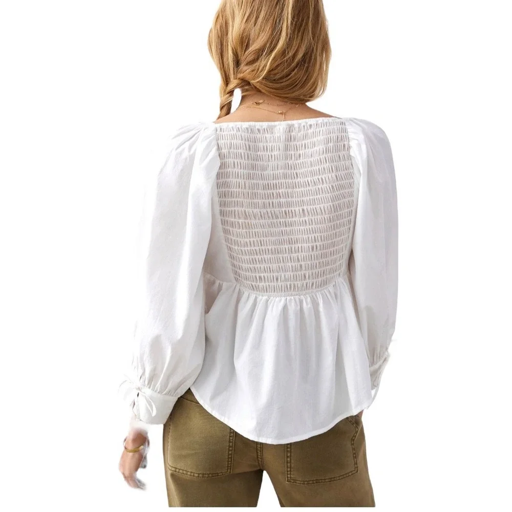Anthropologie smocked sweetheart
